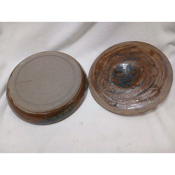 Pottery Serving Platter w Lid Exotic Party Holiday Rustic Cottagecore Farm Artsy - Picture 10 of 16